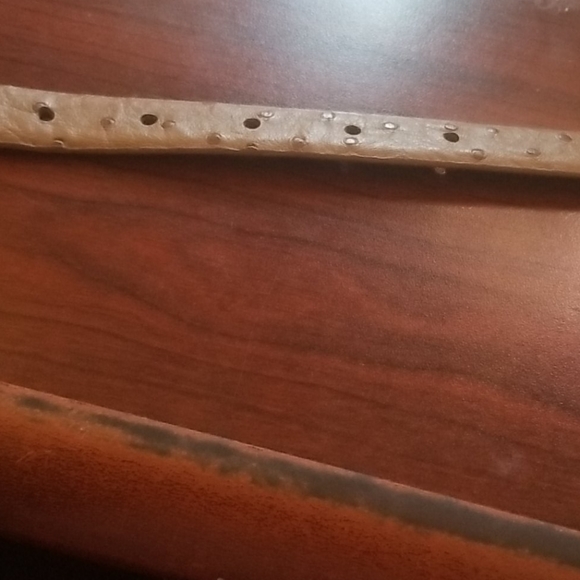 Genuine leather belt with gold buckles  1 inch - Picture 4 of 4